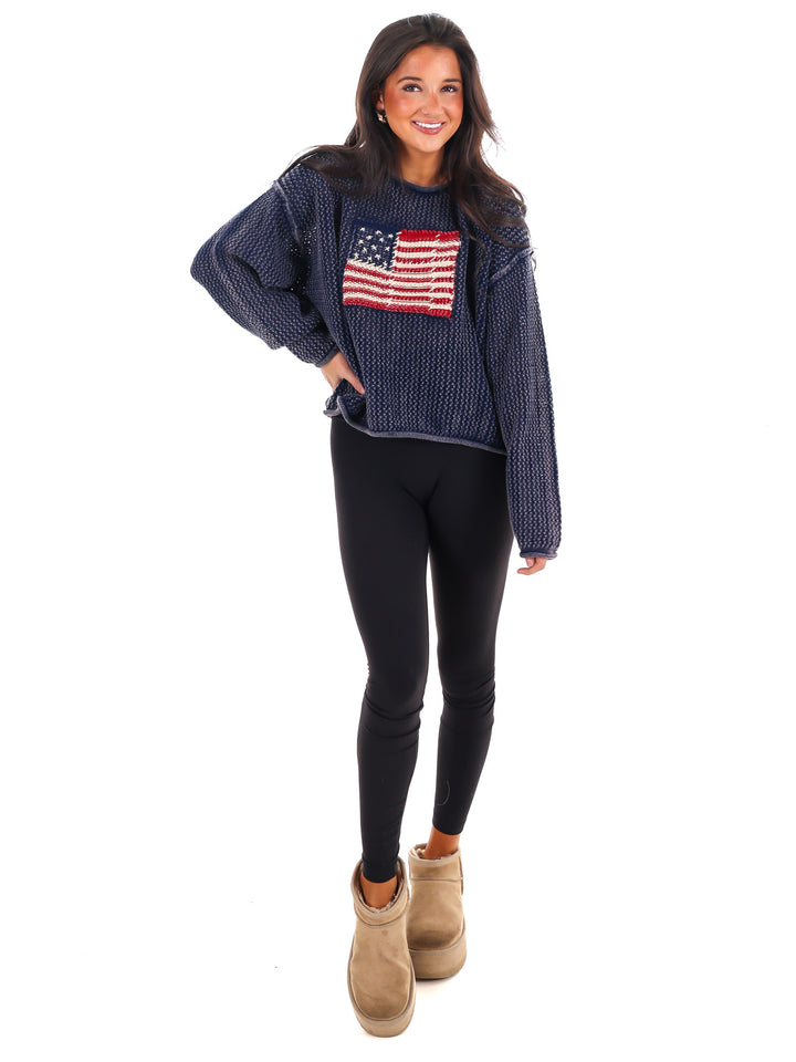 Stars & Threads Flag Sweater