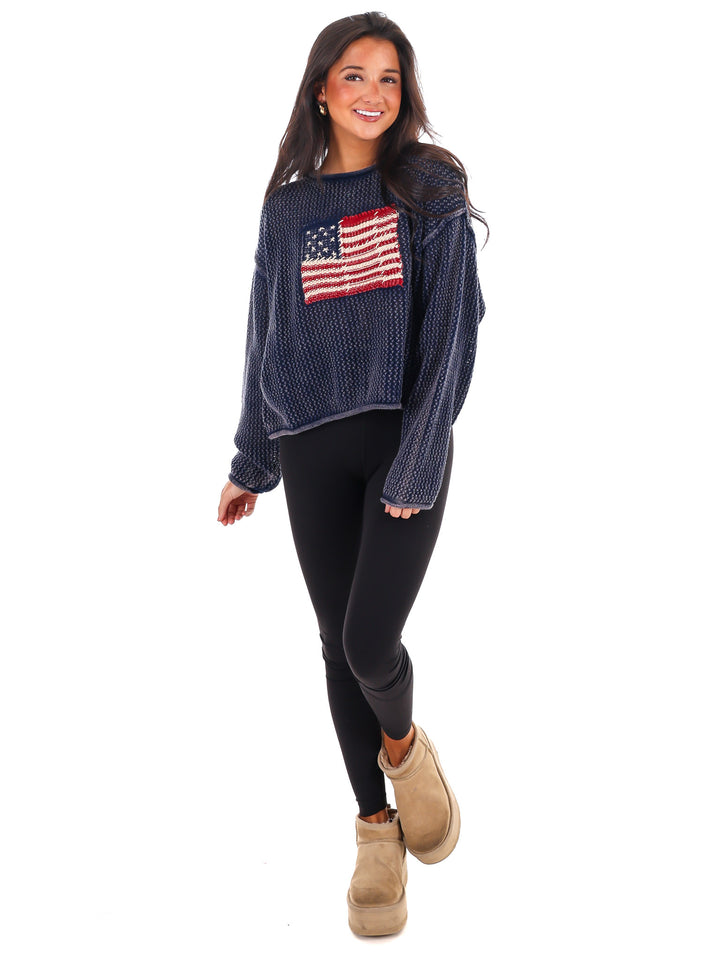 Stars & Threads Flag Sweater