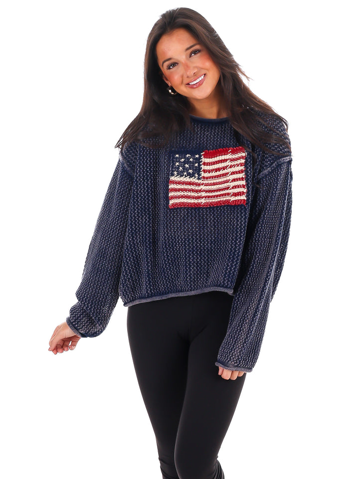 Stars & Threads Flag Sweater