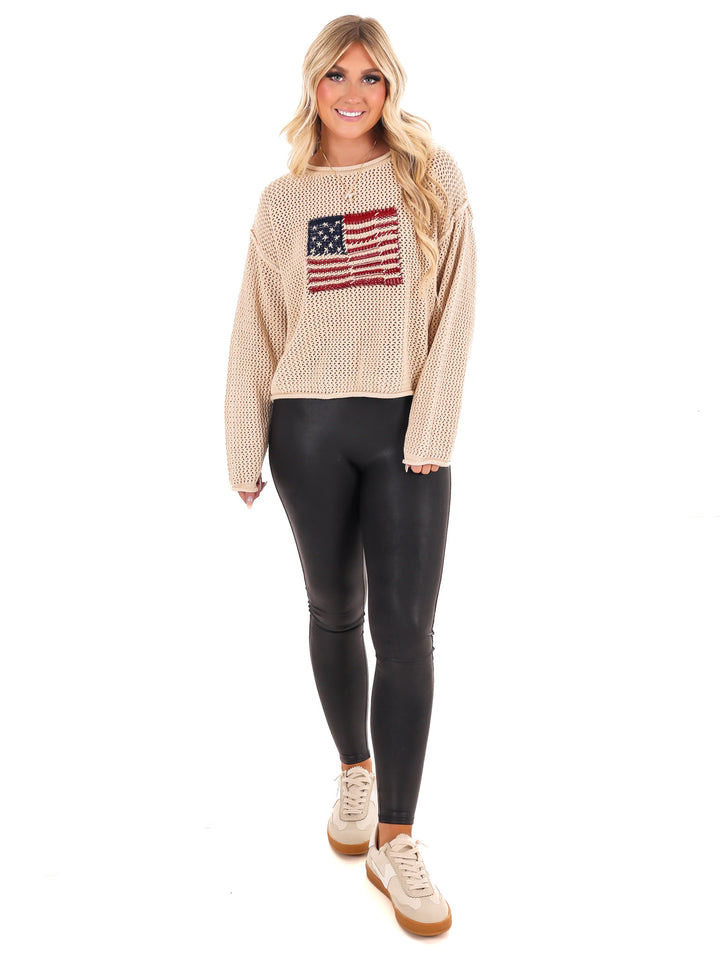 Stars & Threads Flag Sweater