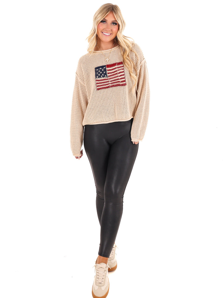Stars & Threads Flag Sweater