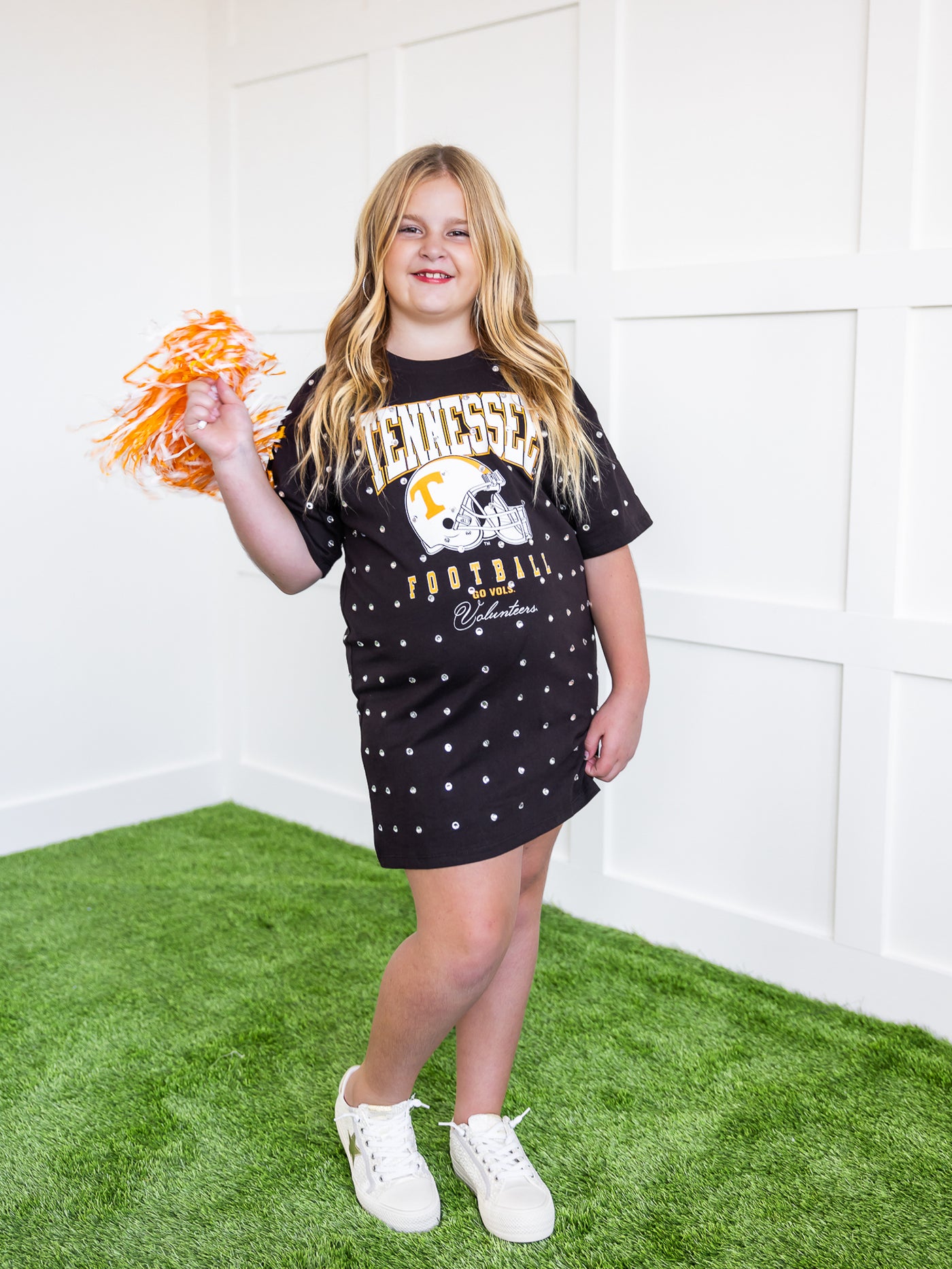 Youth Tennessee Volunteers All Over Rhinestone T-Shirt Dress