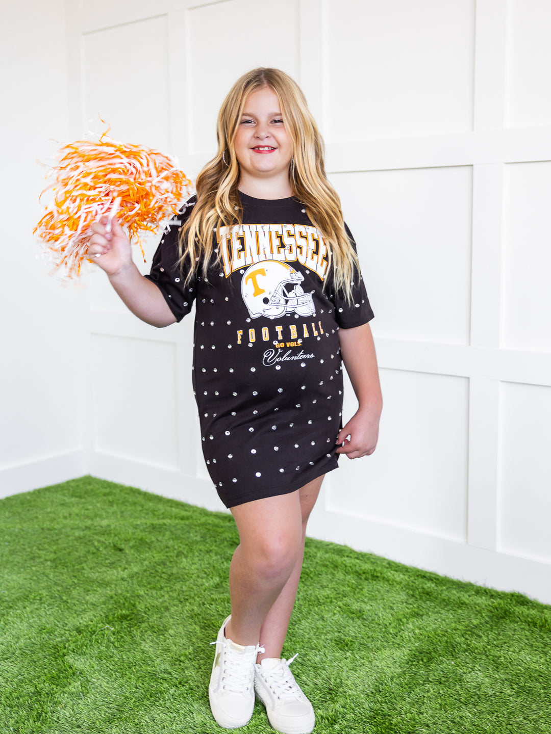 Youth Tennessee Volunteers All Over Rhinestone T-Shirt Dress