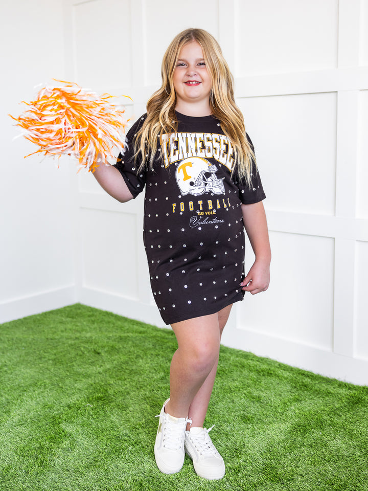 Youth Tennessee Volunteers All Over Rhinestone T-Shirt Dress