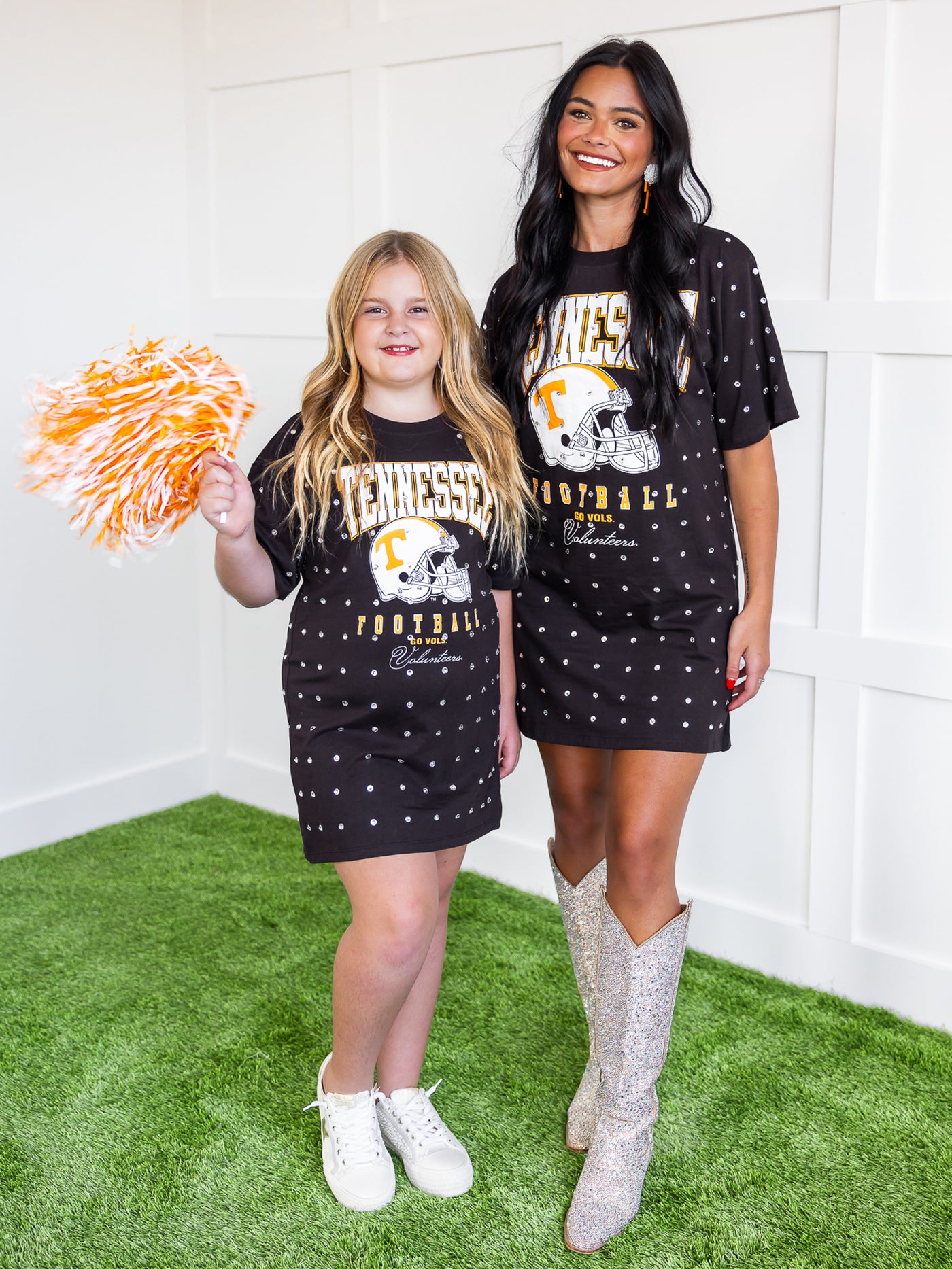 Youth Tennessee Volunteers All Over Rhinestone T-Shirt Dress