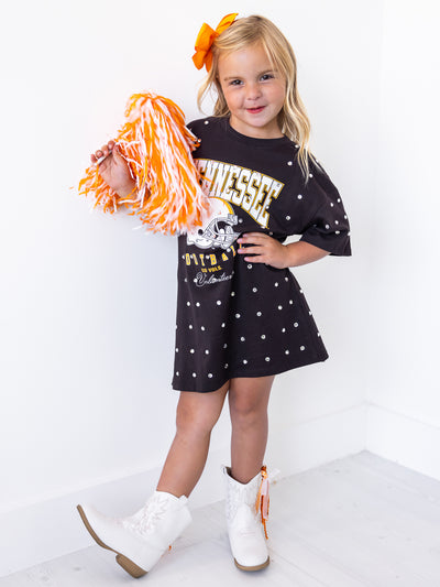 Youth Tennessee Volunteers All Over Rhinestone T-Shirt Dress