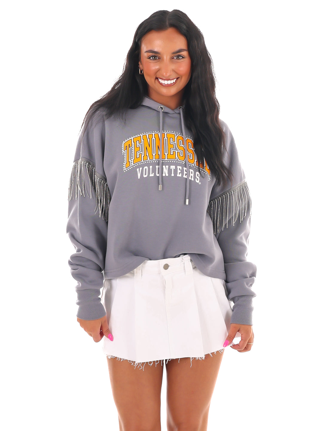 Tennessee Volunteers Rhinestone Fringe Hoodie