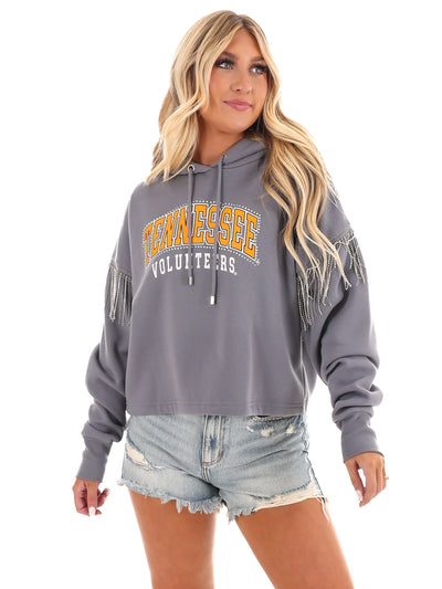 Tennessee Volunteers Rhinestone Fringe Hoodie