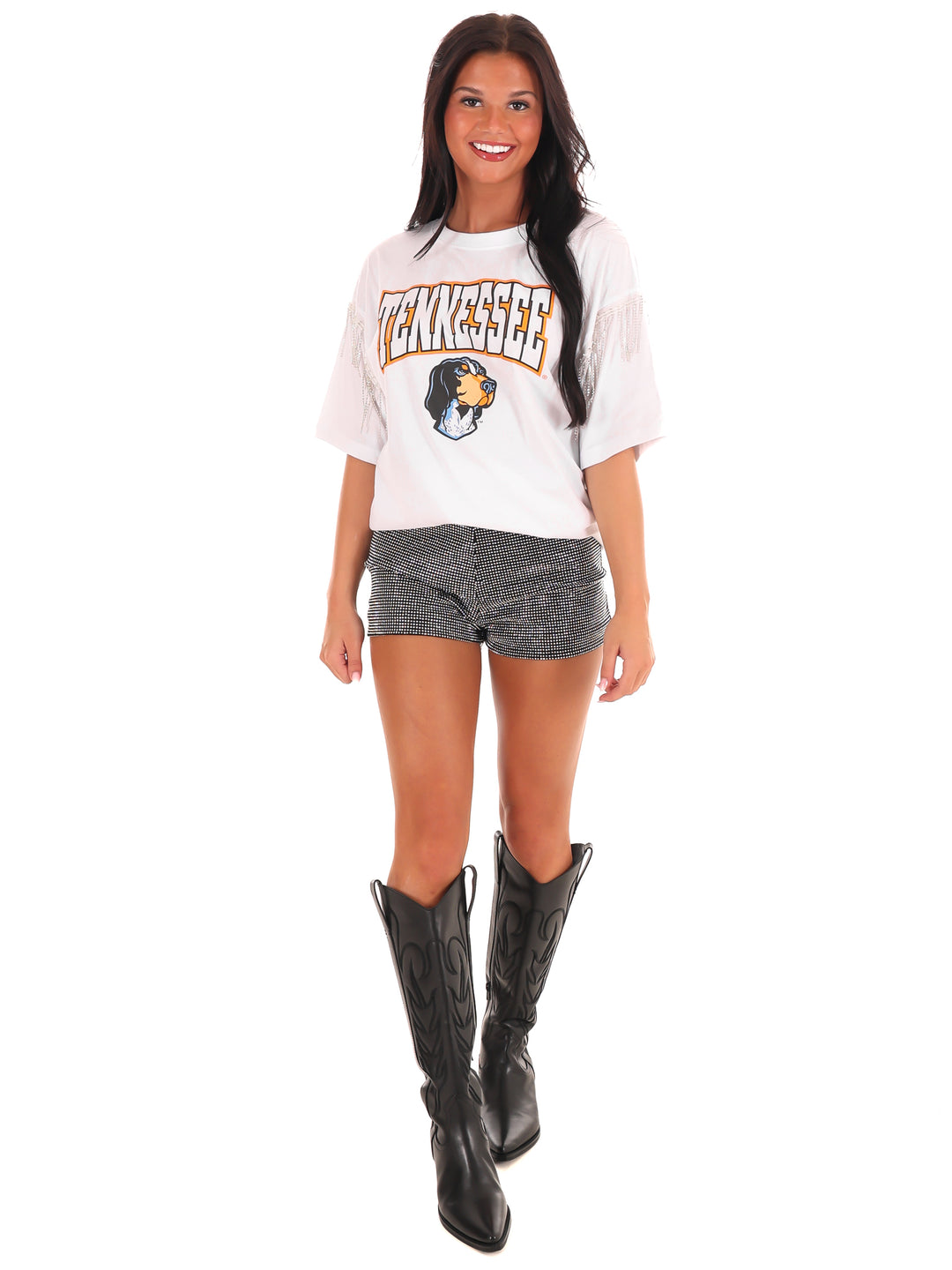 Tennessee Rhinestone Fringe Tee