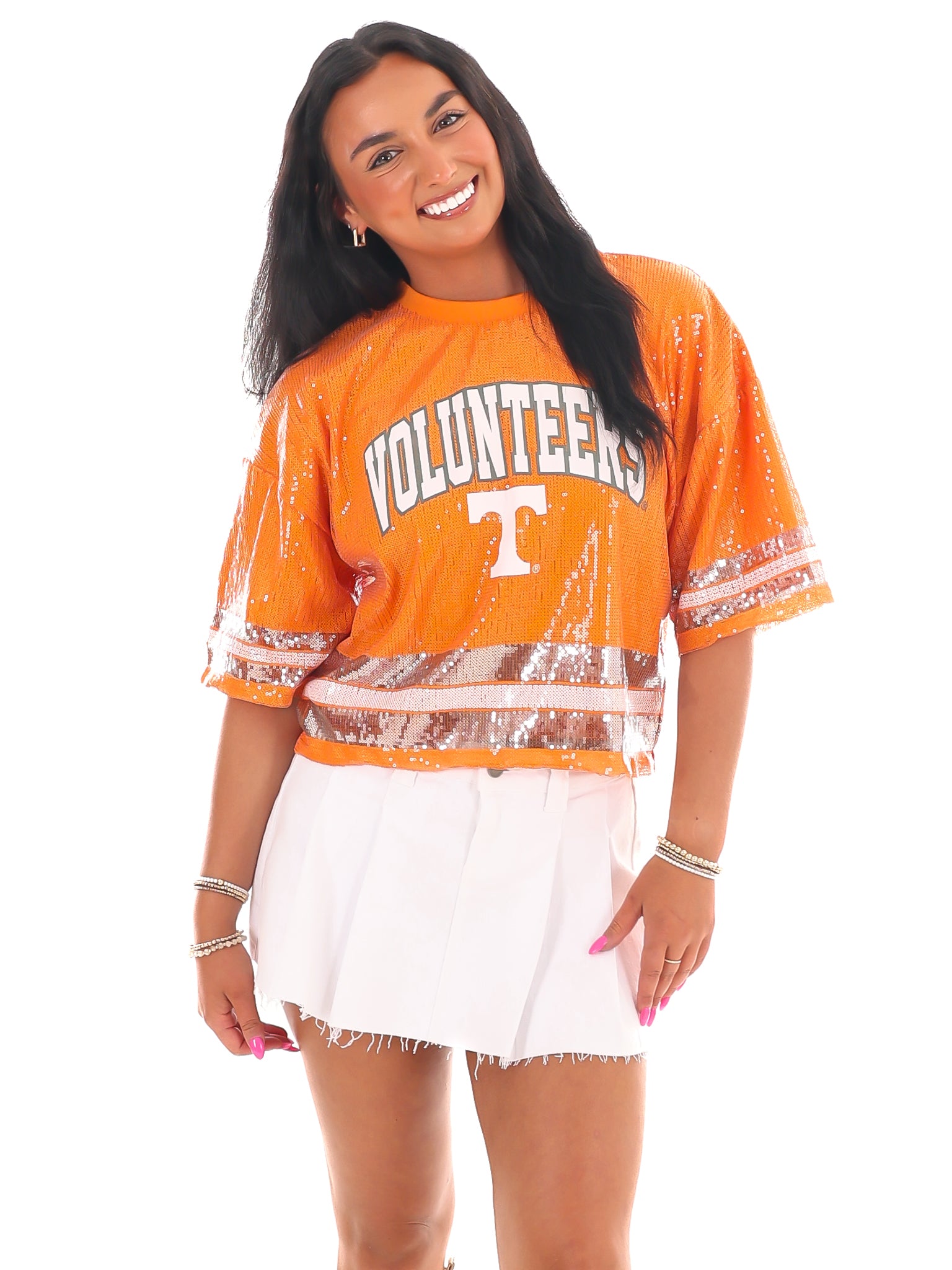 Tennessee Volunteers Full Sequin Sparkle Cropped Jersey – Josie's