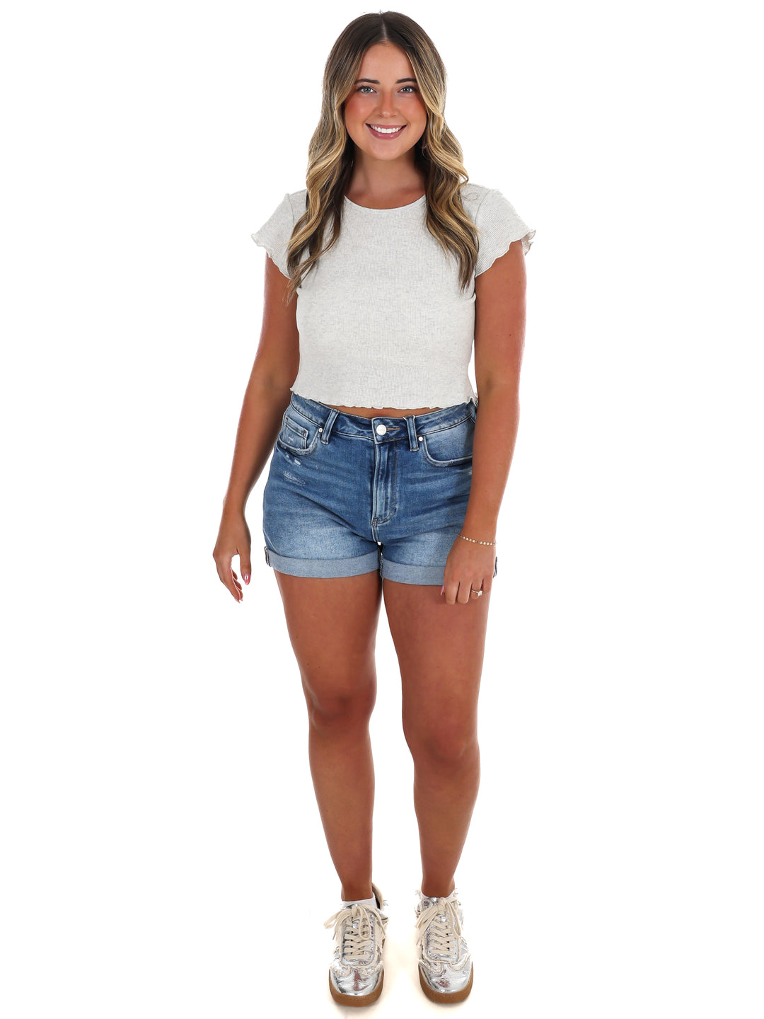 Cloud Knit Waffle Crop Top
