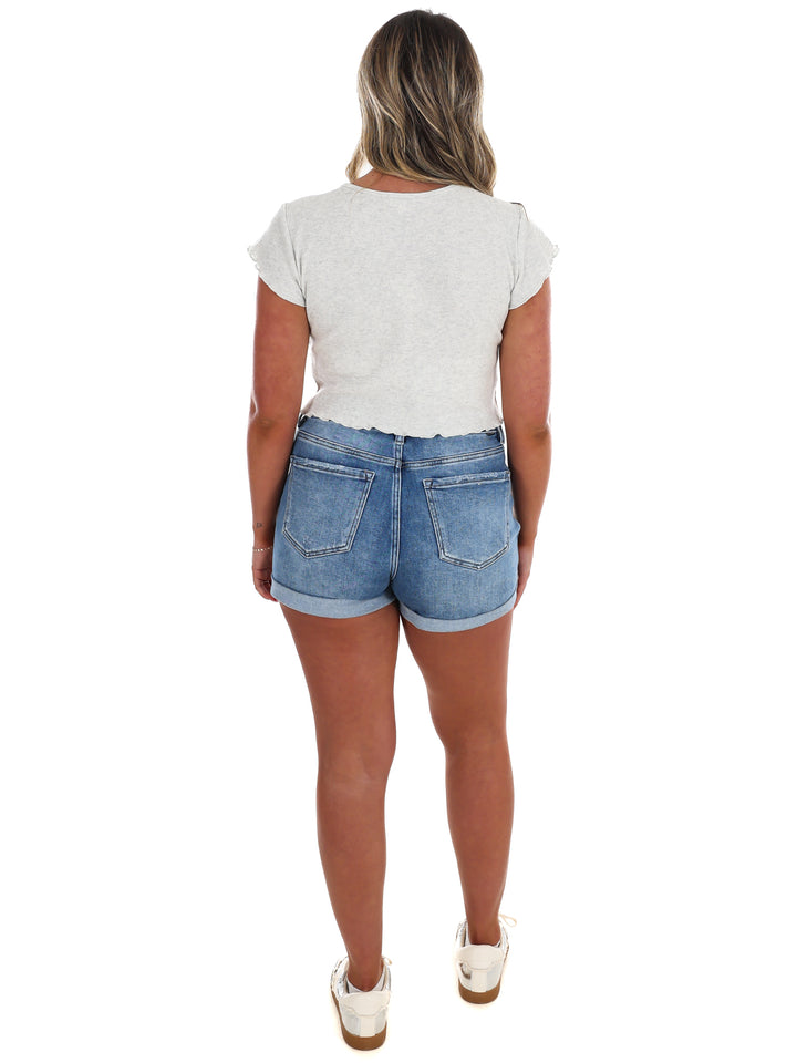 Cloud Knit Waffle Crop Top