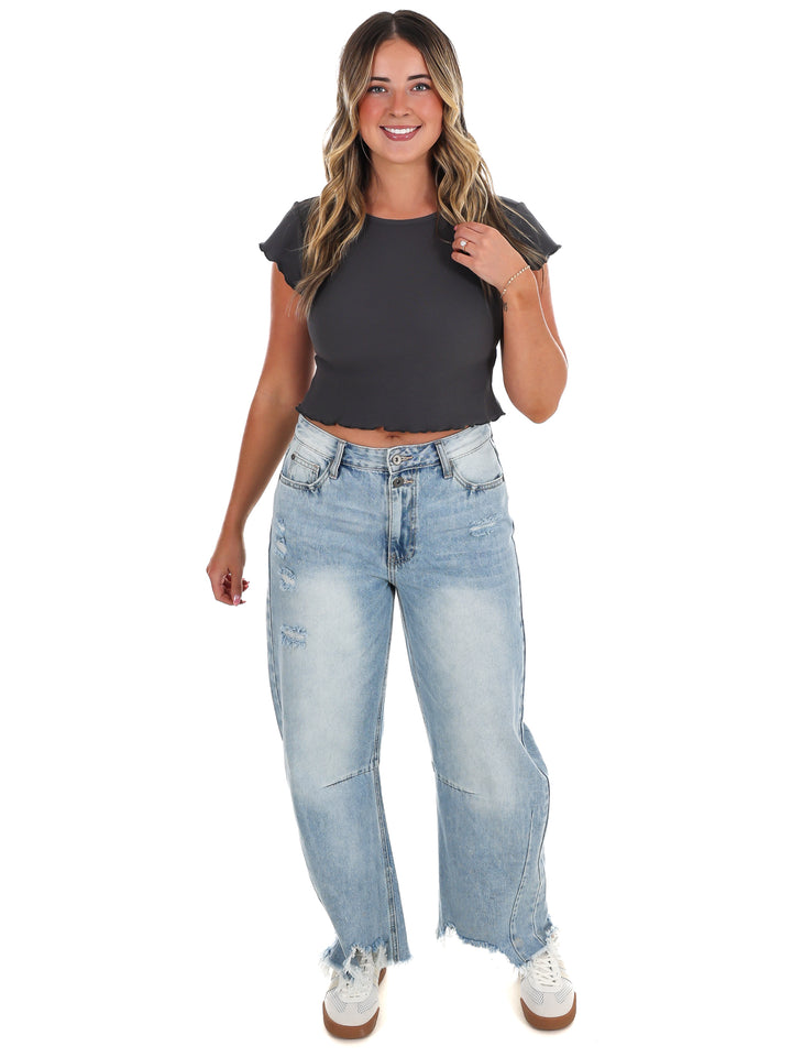 Cloud Knit Waffle Crop Top