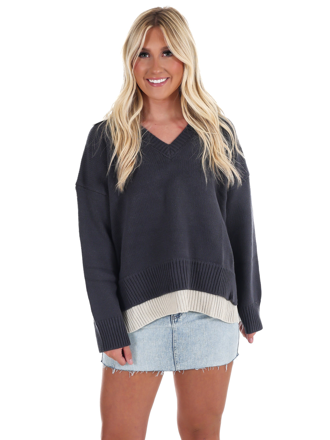 Chai Latte V-Neck Sweater