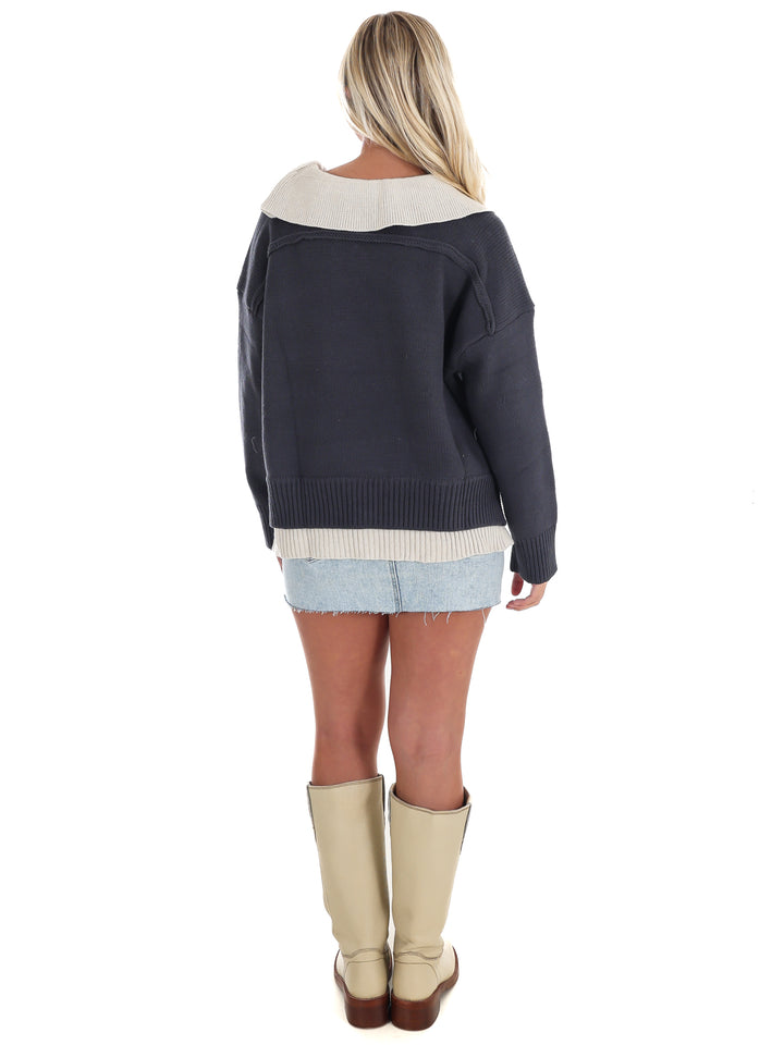 Chai Latte V-Neck Sweater