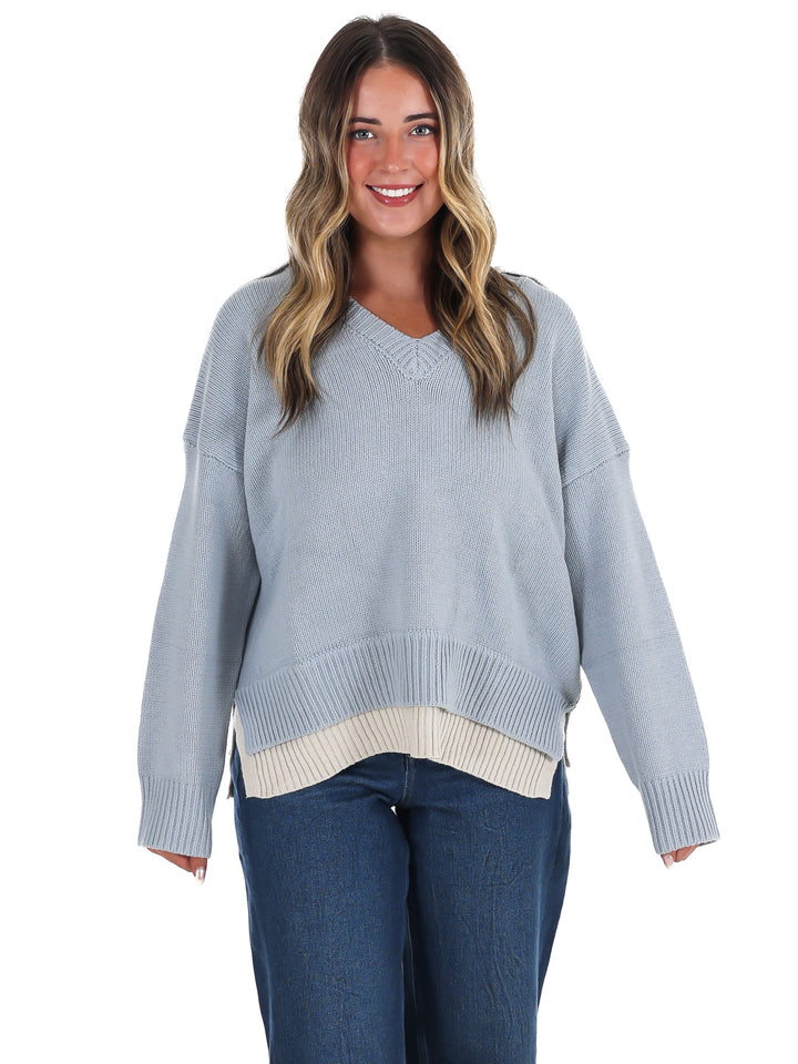 Chai Latte V-Neck Sweater