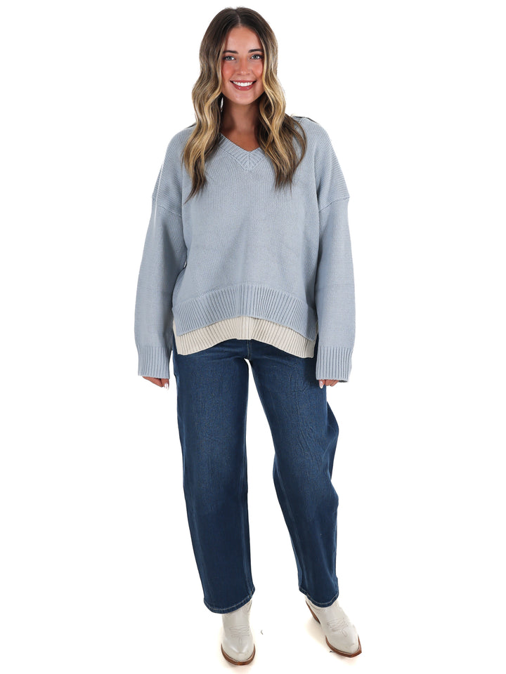 Chai Latte V-Neck Sweater