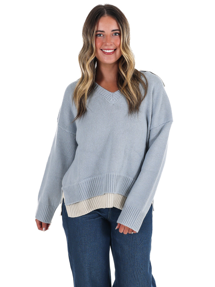 Chai Latte V-Neck Sweater