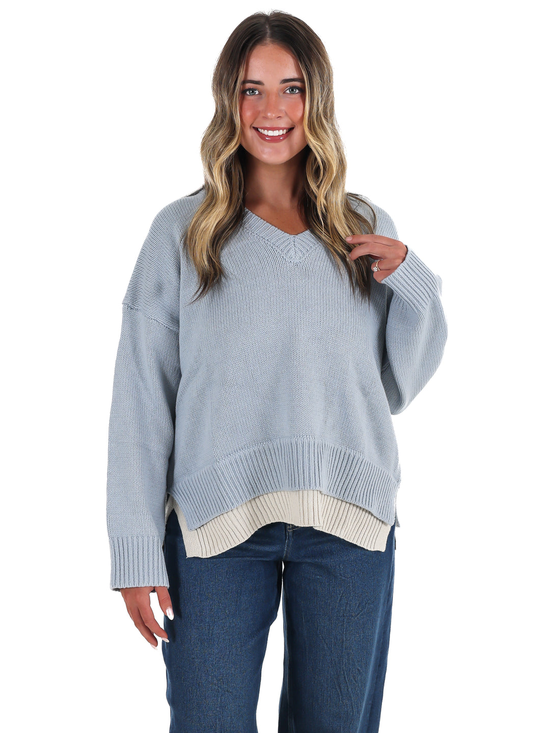 Chai Latte V-Neck Sweater