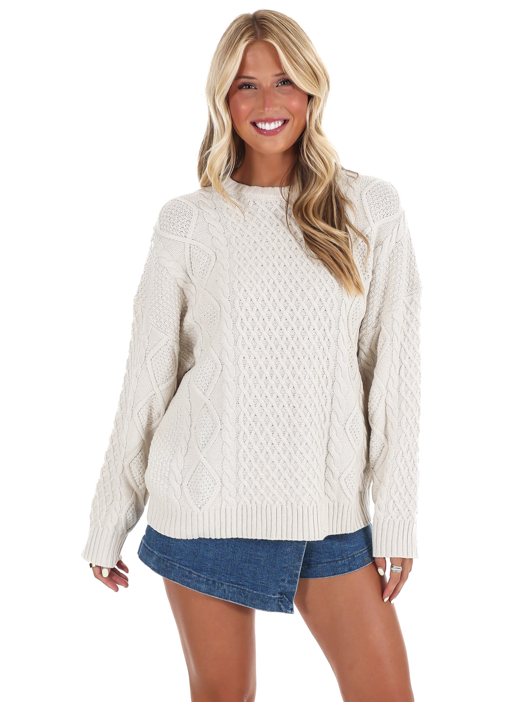 Cozy Serenade Cable Knit Sweater