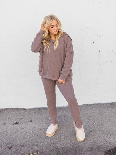 Feel Right Waffle Knit Two Piece Set