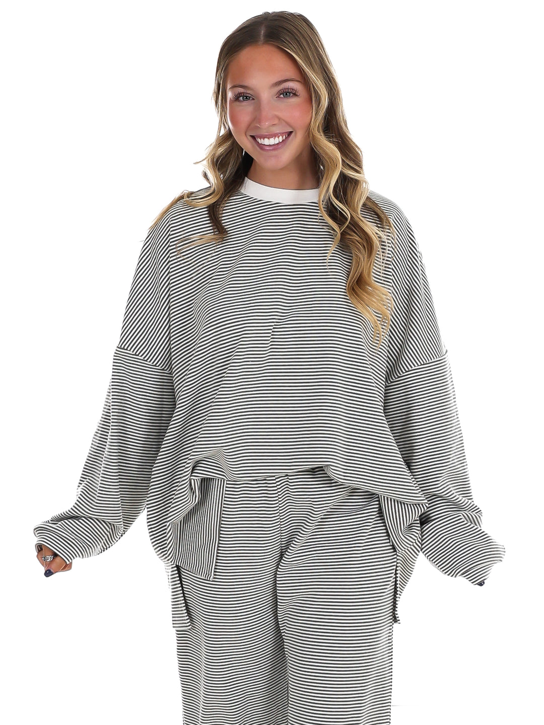 Made for More Striped Oversized Top