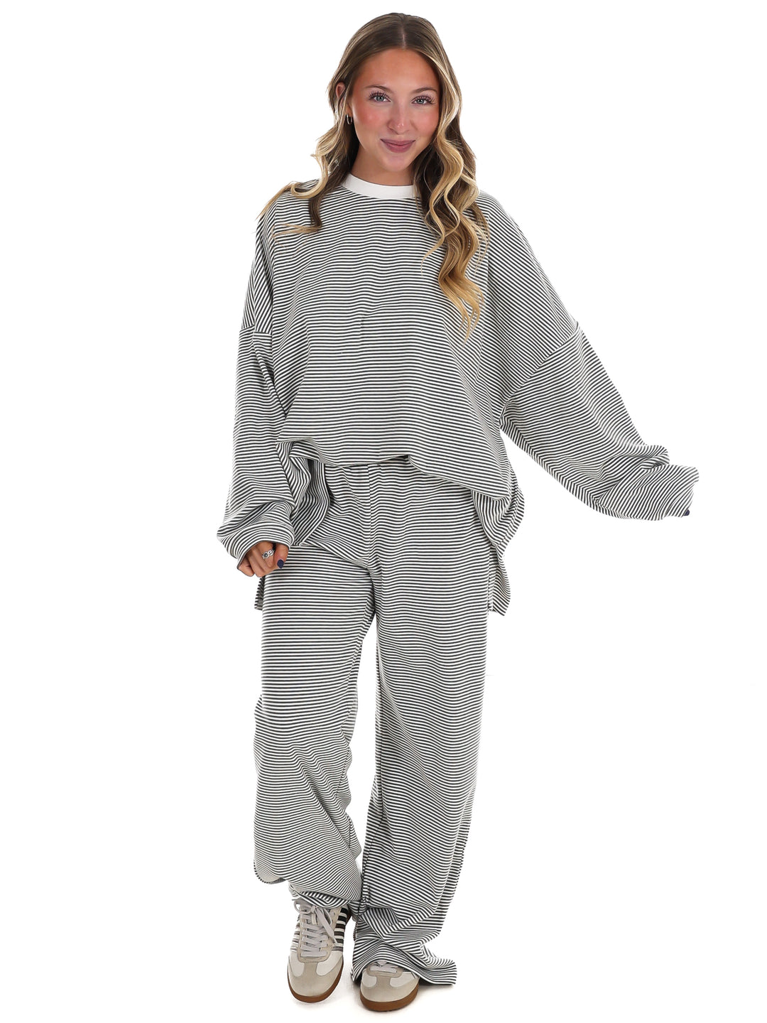 Made for More Striped Oversized Top