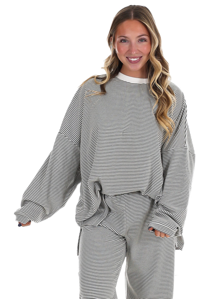 Made for More Striped Oversized Top