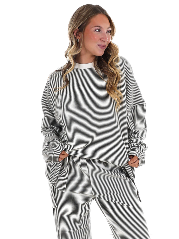 Made for More Striped Oversized Top