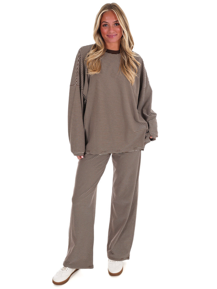 Homebody Stripe Fleece Top