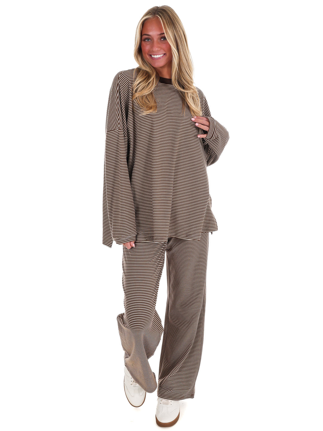 Homebody Stripe Fleece Top