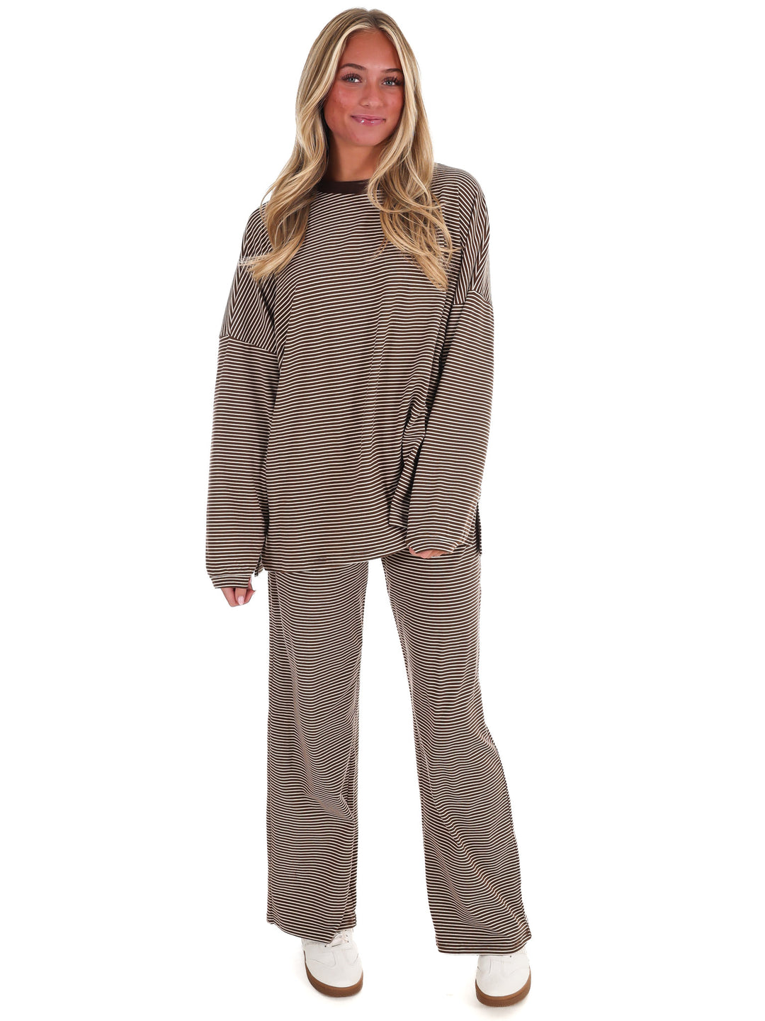 Homebody Stripe Fleece Top