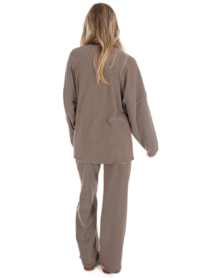 Homebody Stripe Fleece Top