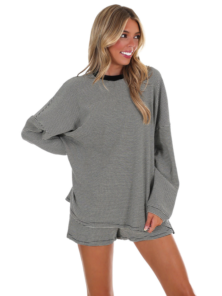 Easy Afternoon Stripe Oversized Top