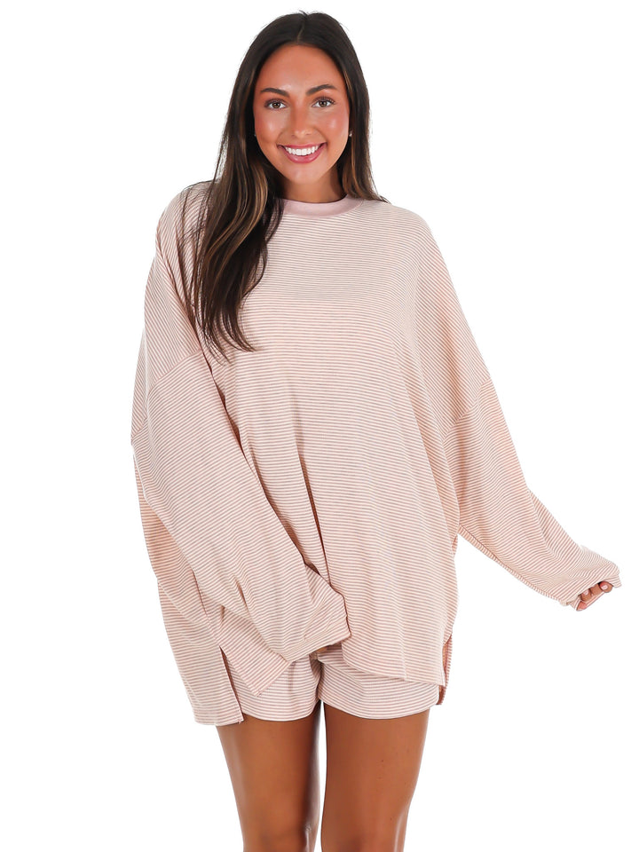 Easy Afternoon Stripe Oversized Top