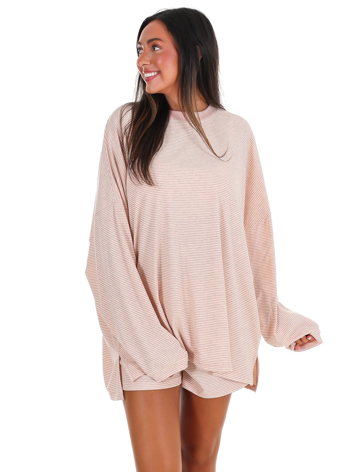Easy Afternoon Stripe Oversized Top