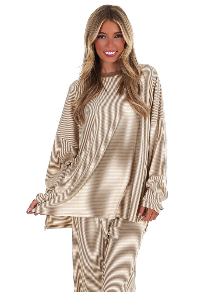 Easy Afternoon Stripe Oversized Top