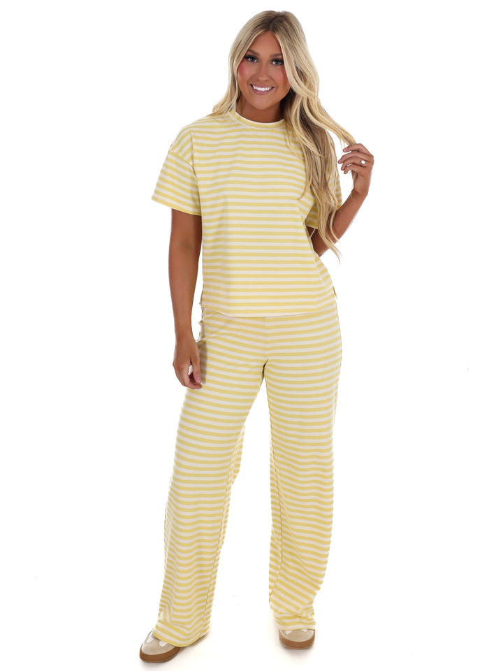 Straight Line Stripe Two Piece Set