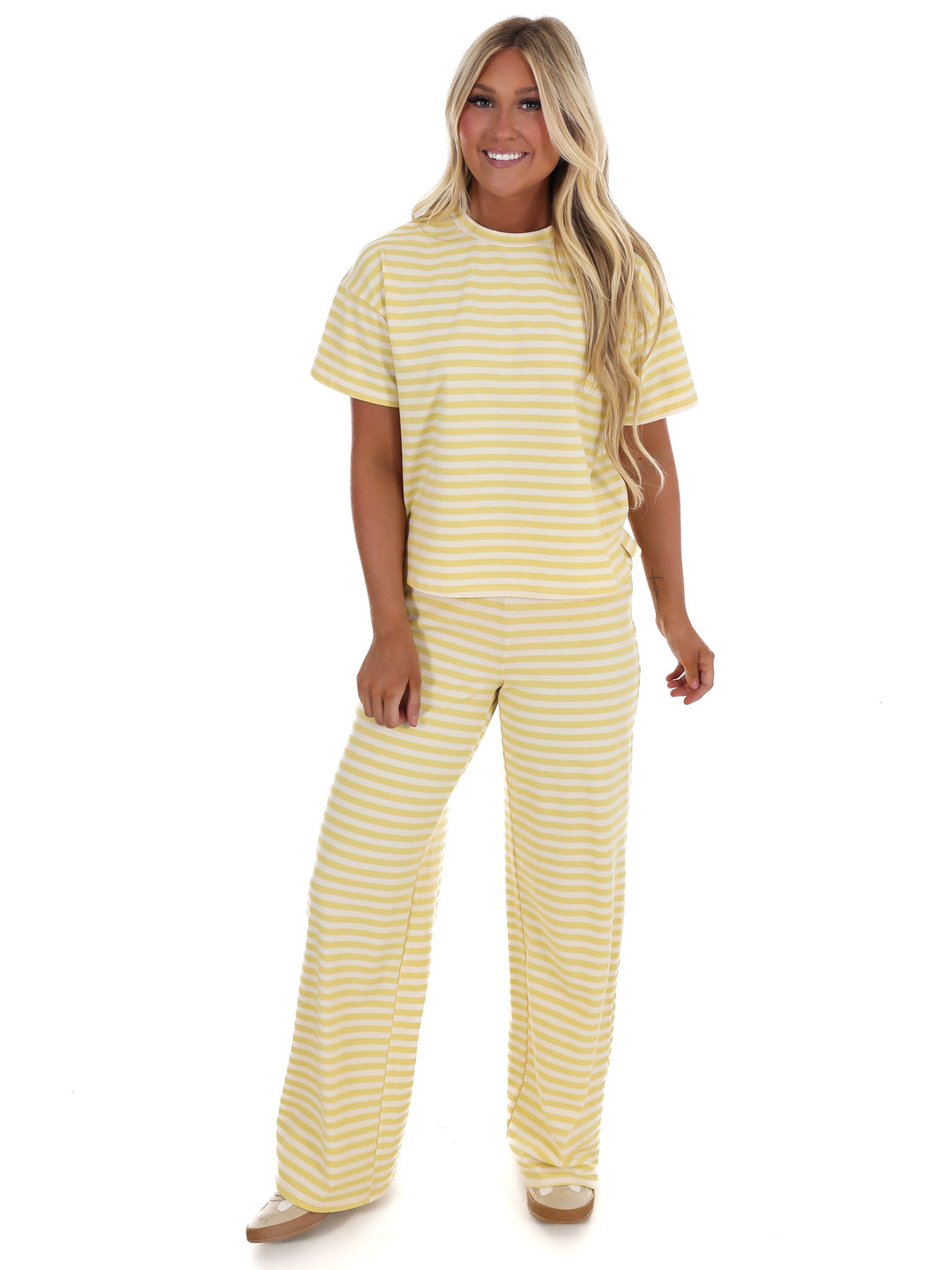 Straight Line Stripe Two Piece Set