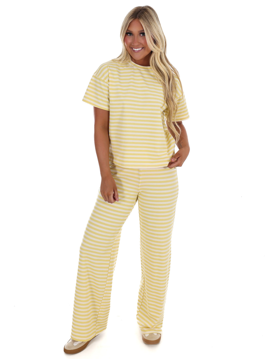 Straight Line Stripe Two Piece Set