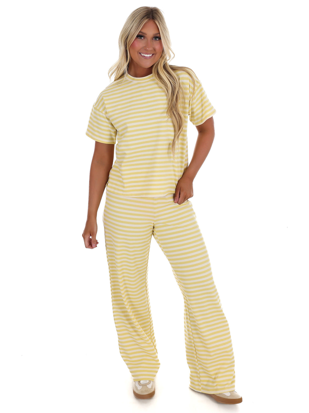 Straight Line Stripe Two Piece Set
