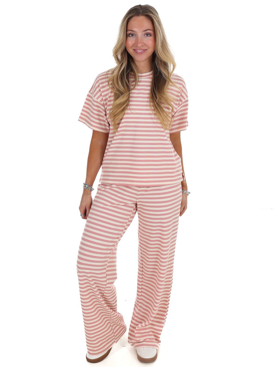 Straight Line Stripe Two Piece Set
