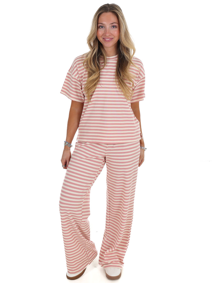Straight Line Stripe Two Piece Set
