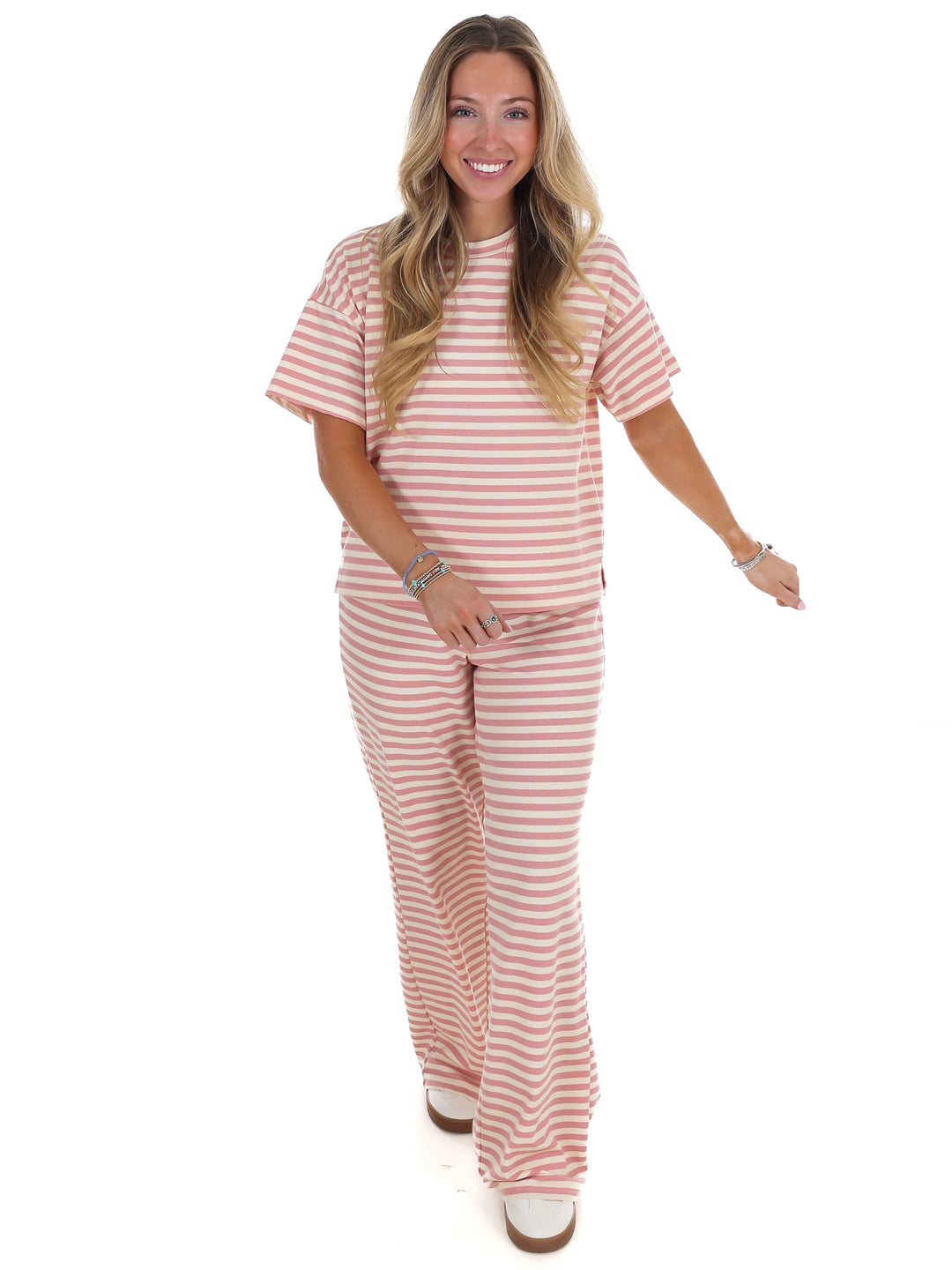 Straight Line Stripe Two Piece Set