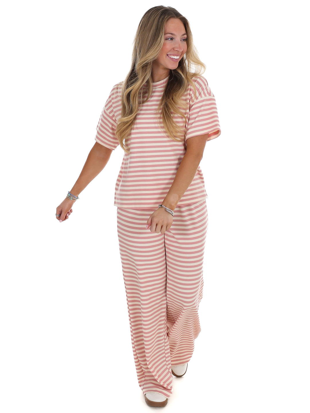Straight Line Stripe Two Piece Set
