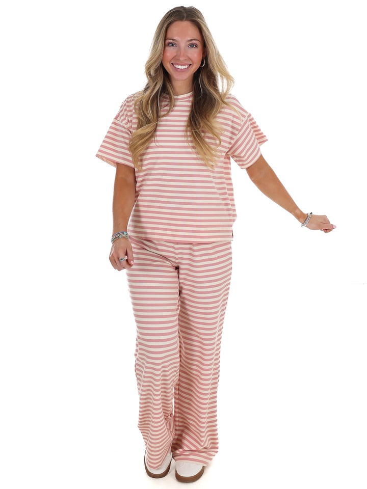 Straight Line Stripe Two Piece Set