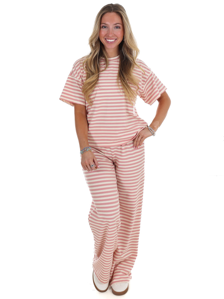 Straight Line Stripe Two Piece Set