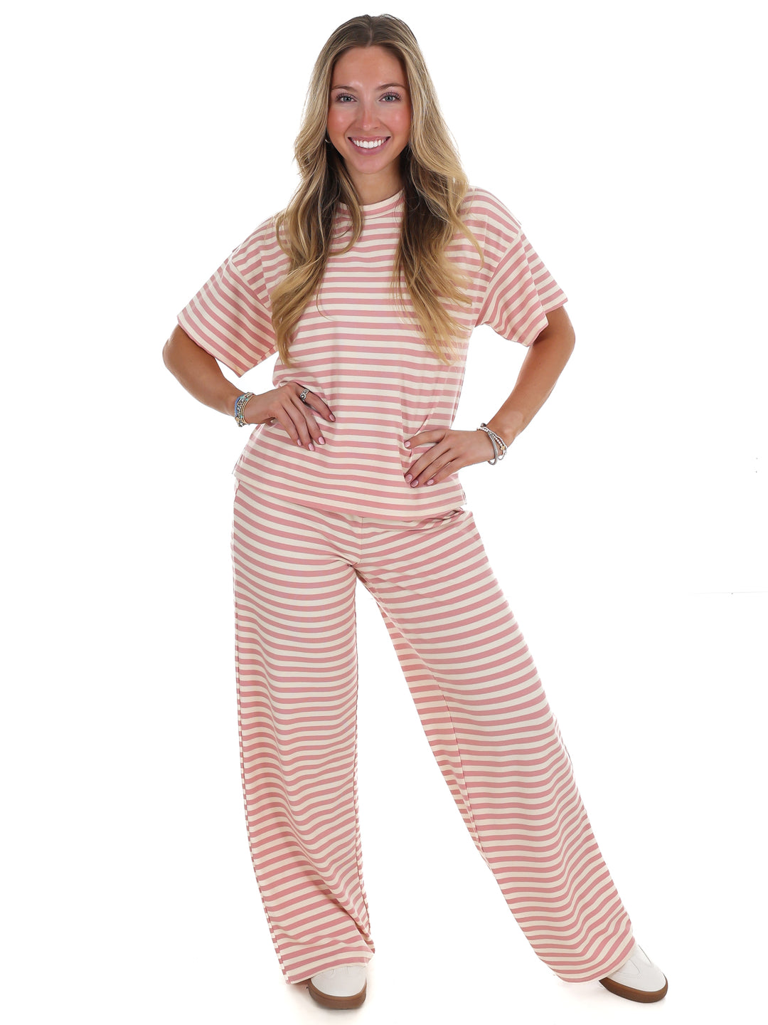 Straight Line Stripe Two Piece Set