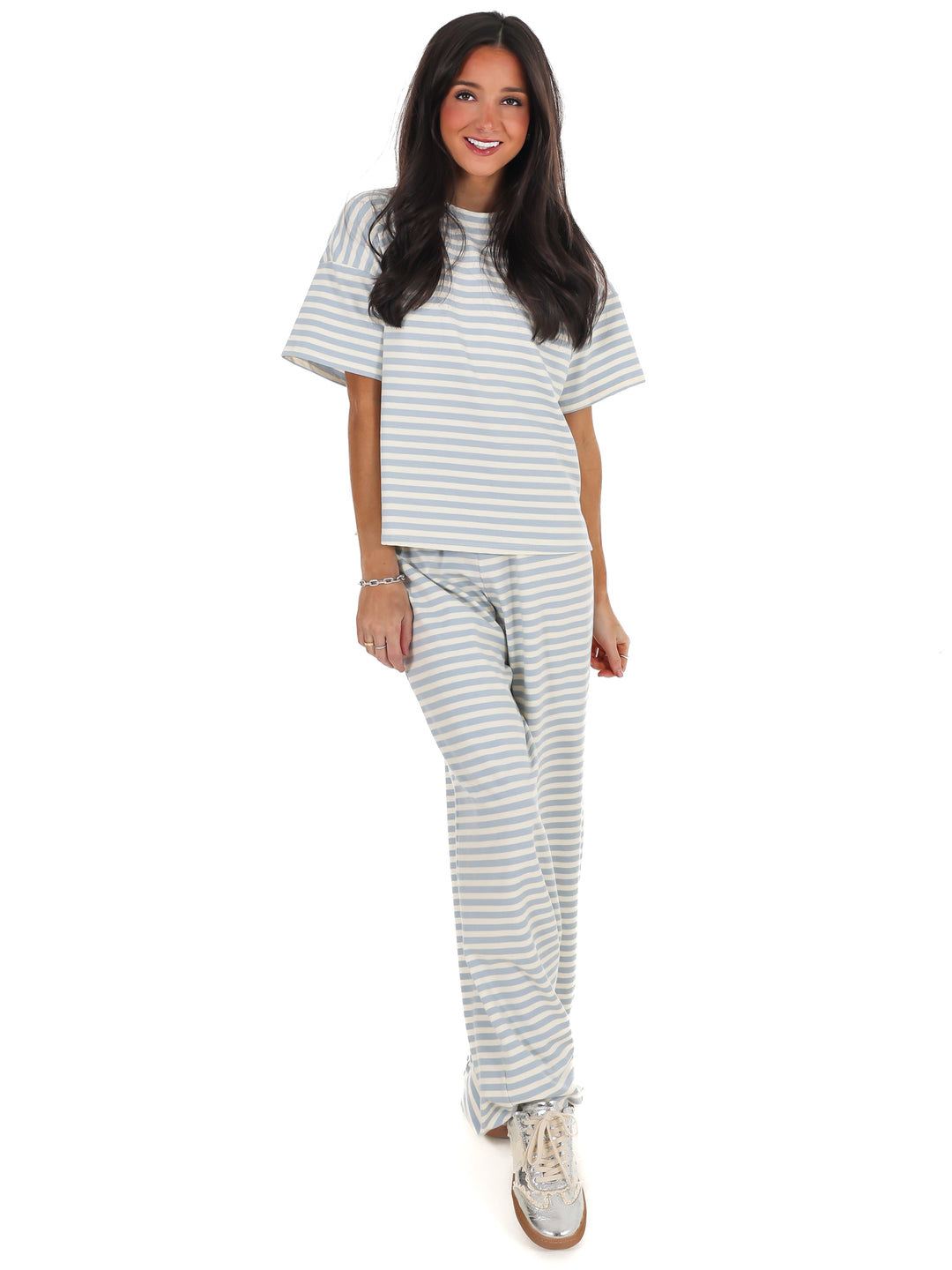 Straight Line Stripe Two Piece Set