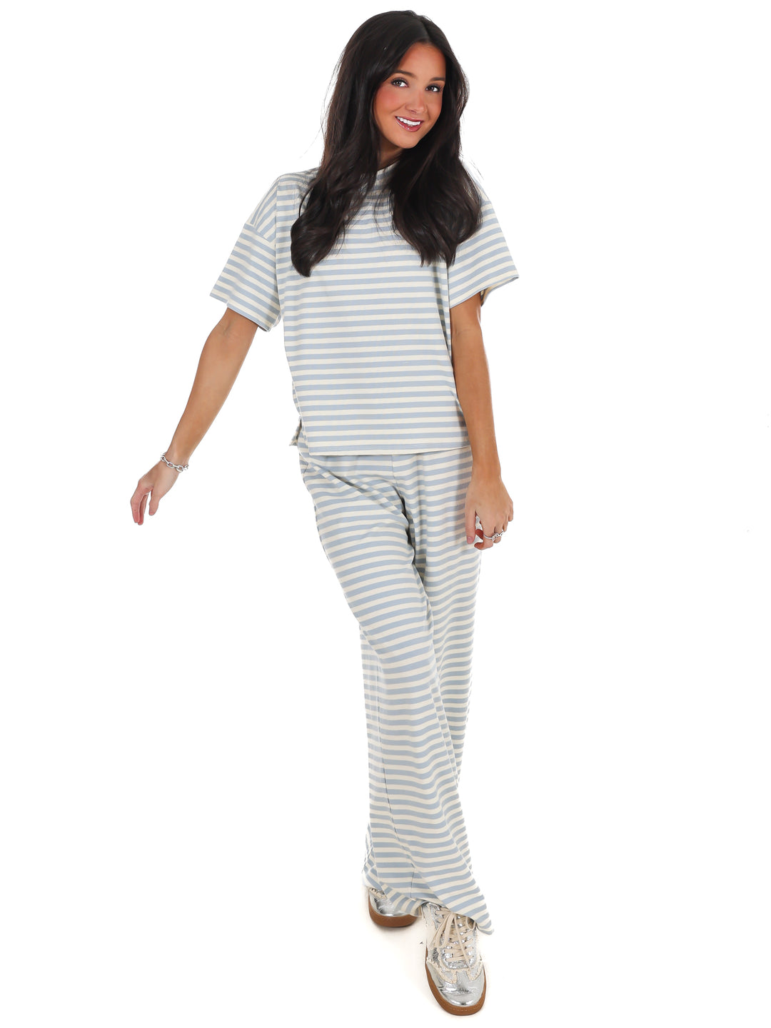 Straight Line Stripe Two Piece Set
